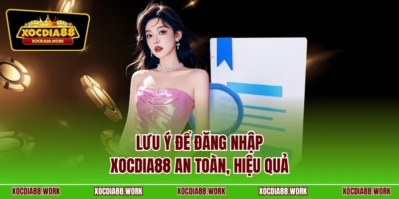 Lưu ý để đăng nhập Xocdia88 an toàn, hiệu quả